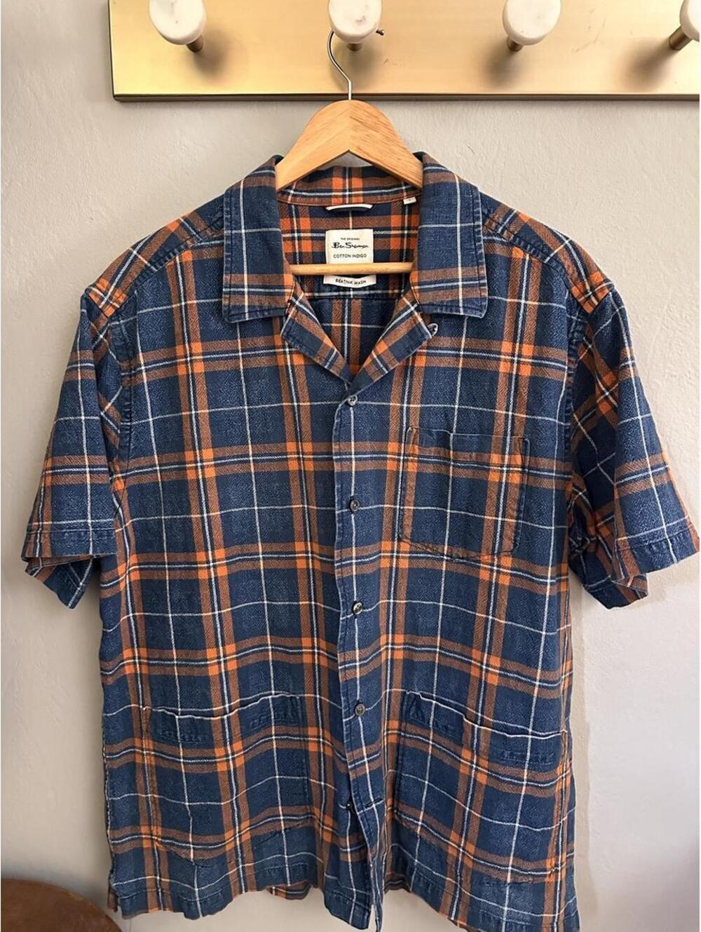 Ben Sherman Men's Blue and Multi Shirt